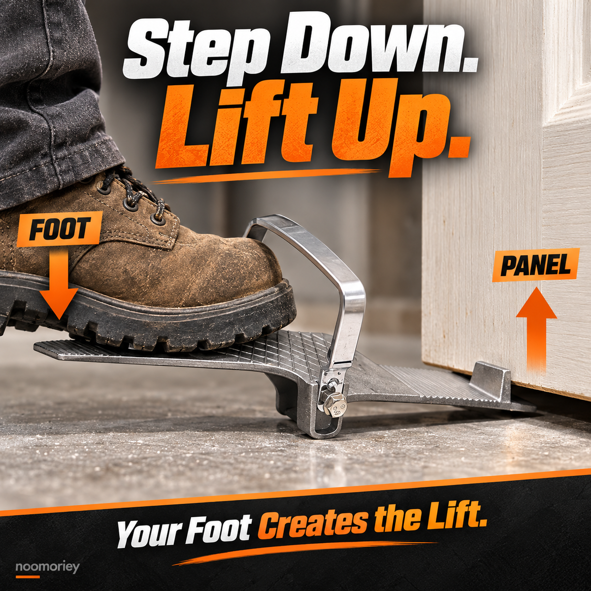 🚪 Panel Lifter – Foot-Powered Installation Tool