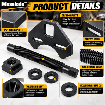 🎃Halloween Deal 50% OFF! Mesalode™ Heavy-Duty Wheel Hub Removal Tool Kit – 5, 6 & 8 Lug Hub Puller for Cars & Trucks