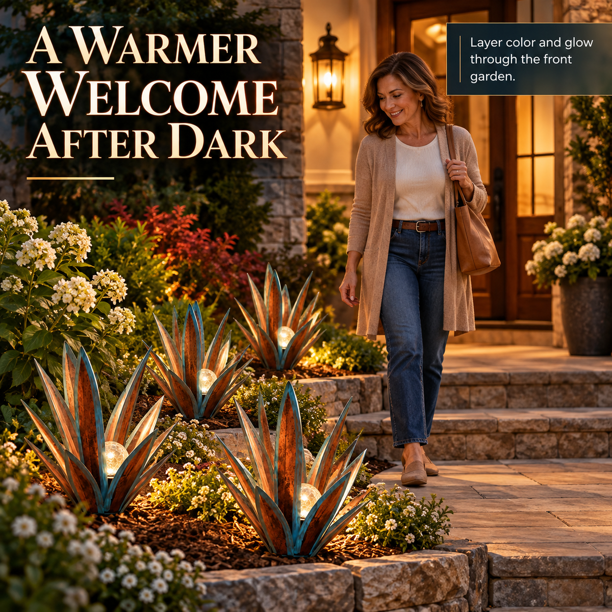 🔥LAST DAY 50% OFF✨Glowing Solar Agave Garden Light🌿