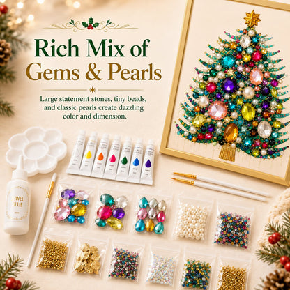 🔥 LAST DAY 49% OFF – 🎄 DIY Jeweled Christmas Tree Art Kit 💎✨