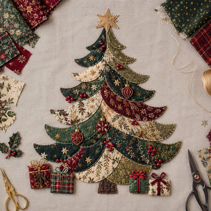 🎄🎅Christmas Patchwork Fabric DIY Decor Kit