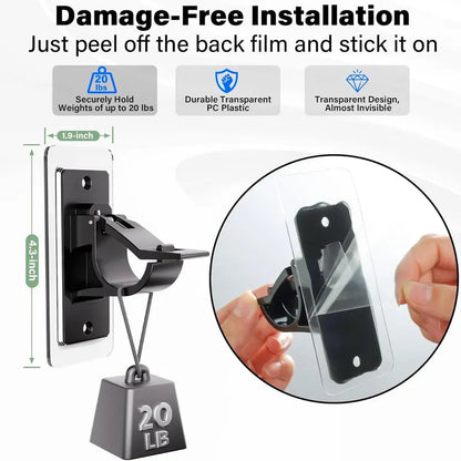 No-Drill Curtain Rod Brackets – Easy Peel & Stick