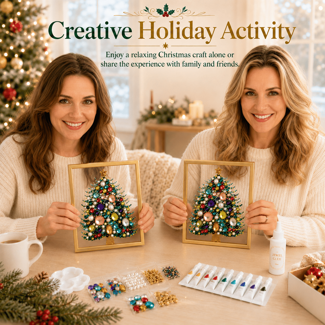 🔥 LAST DAY 49% OFF – 🎄 DIY Jeweled Christmas Tree Art Kit 💎✨