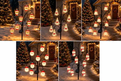 🎄 Christmas Solar Tree Stake Lights | 5 Styles Outdoor Yard Decor