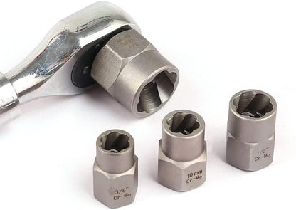 🛠️14-Piece Impact Bolt & Nut Remover Set, 3/8"Bolt Lug Nut Extractor Socket Tool Set
