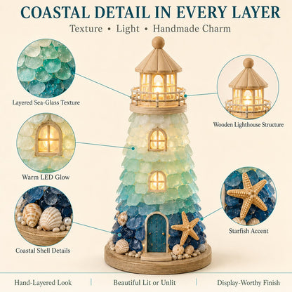 ⏳ Last Day 49% OFF – 🌊 Beginner-Friendly DIY Lighted Sea Glass💕