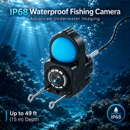 🎣 1080P Underwater Fishing Camera with IR Night Vision – 4.3" Screen, 98ft Cable, 12-Hr Battery | Fish Finder Camera for Ice, Lake, Boat & Kayak