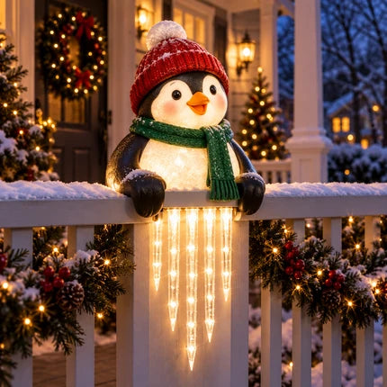 🔥 Today 52% OFF - WinterGlow Snowman Icicle Light Decor