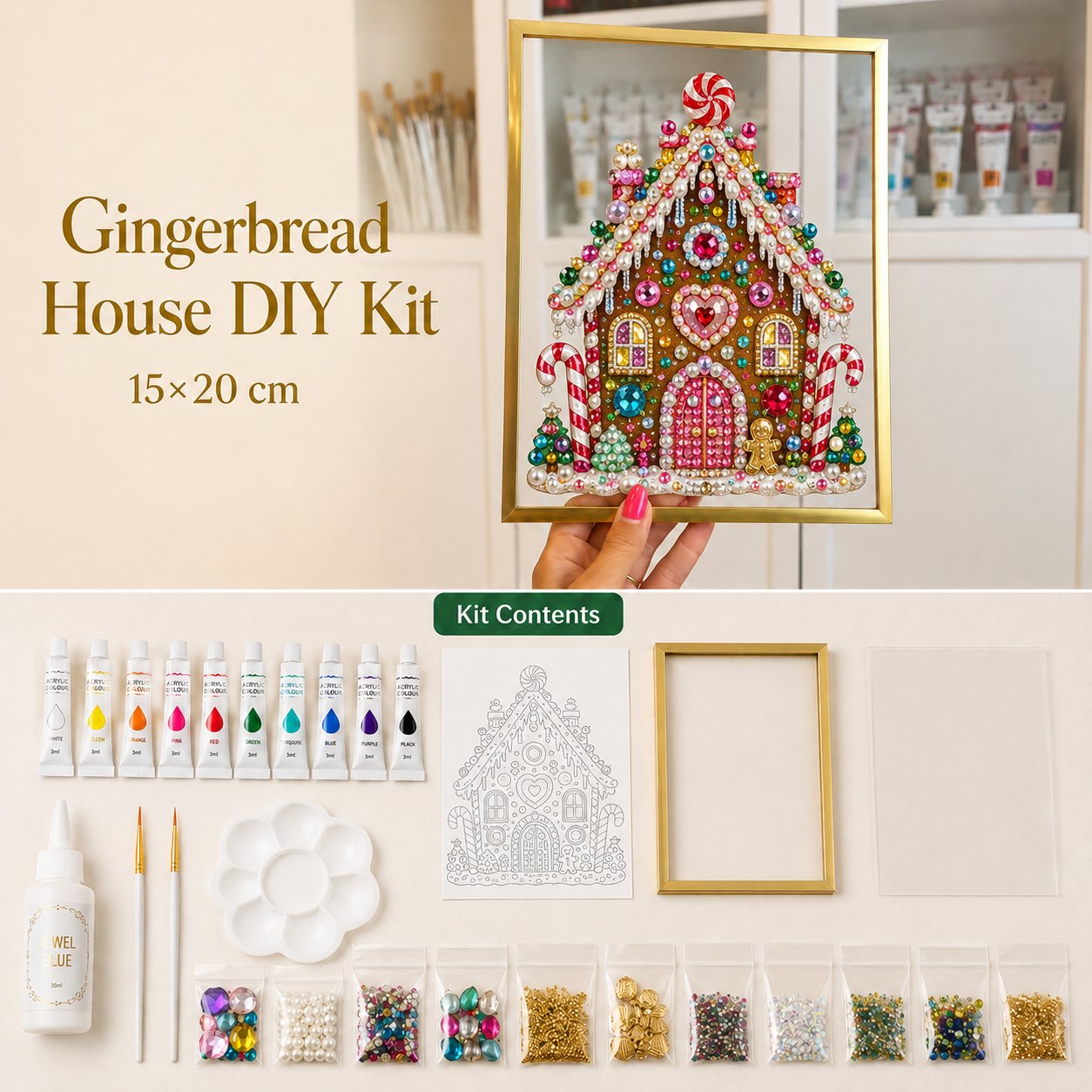 🔥 LAST DAY 49% OFF – 🎄 DIY Jeweled Christmas Tree Art Kit 💎✨