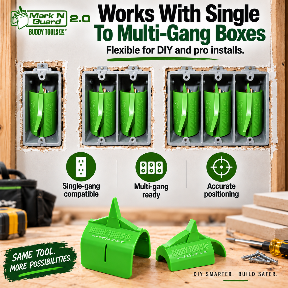 🎯 5-Piece Drywall Electrical Box Locator & Wire Protection Tool Set