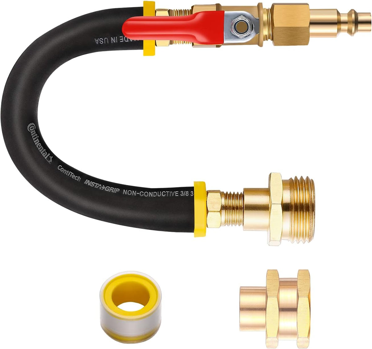 RV Winterizing & Sprinkler Blowout Adapter Kit with Shut-Off Valve