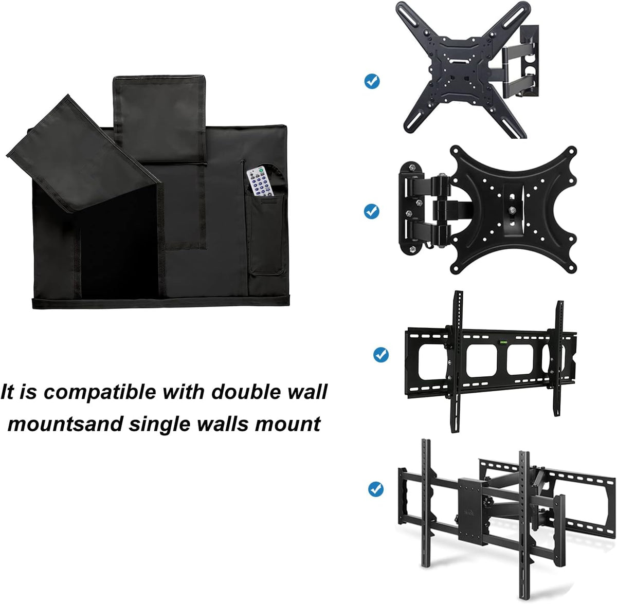 🎃Halloween Deal 50% OFF! Mesalode™ Outdoor TV Cover 36 to 85 inch Weatherproof and Waterproof