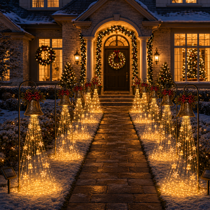 ✨✨Hot Sale 50% OFF🎄 Christmas Bell Cascade Solar Yard Light✨