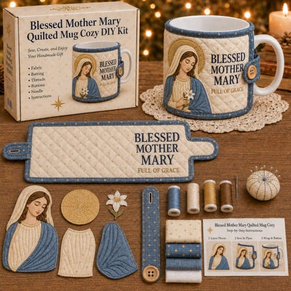 ⏳ Last Day 49% OFF – ✝️ Beginner-Friendly Christmas Faith Mug Cozy Sewing Kit💕