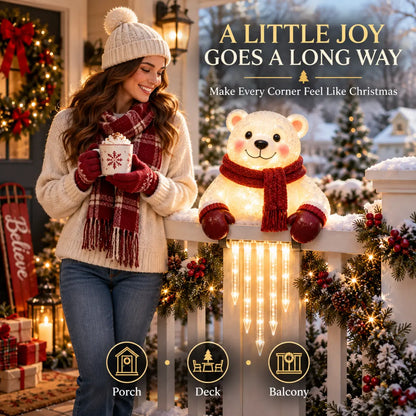 🐻🎄 Winter Light Cute Bear Icicle Light