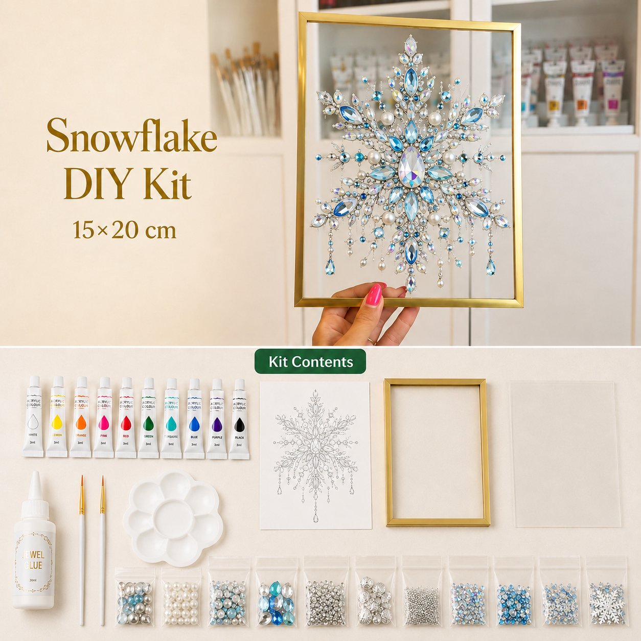 🔥 LAST DAY 49% OFF – 🎄 DIY Jeweled Christmas Tree Art Kit 💎✨