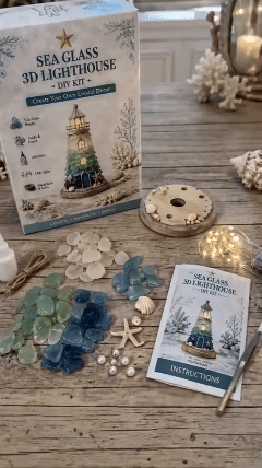 ⏳ Last Day 49% OFF – 🌊 Beginner-Friendly DIY Lighted Sea Glass💕