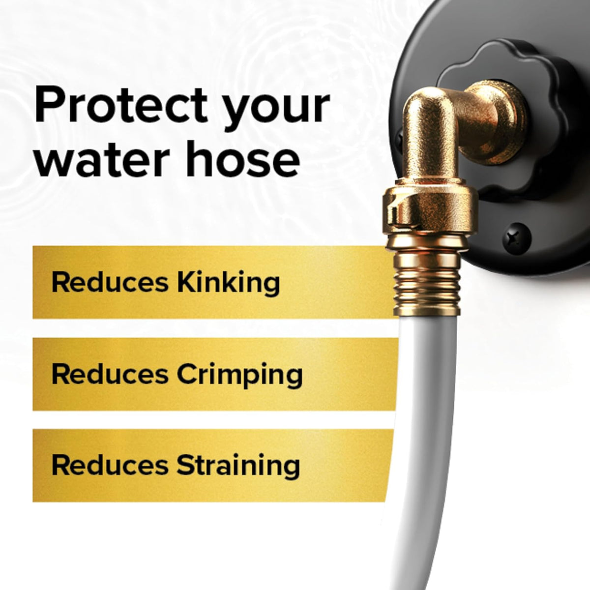 90° Brass Hose Elbow Connector 2-Pack – 3/4 - 11 1/2 NH connections , Lead-Free Solid Brass, Easy-Grip RV Water Hose Adapter for Outdoor Faucets