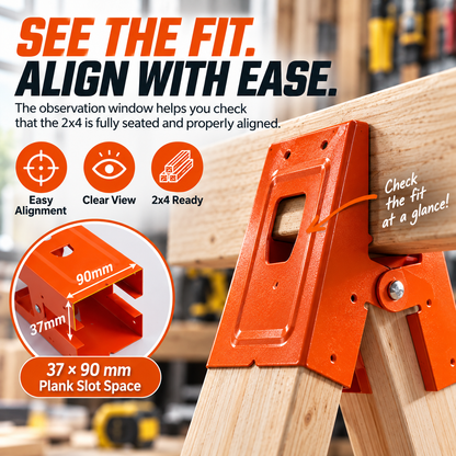 🛠️Heavy Duty Sawhorse Brackets with Clamp