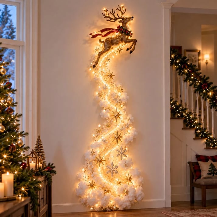 🔥 Limited-Time 49% OFF – Christmas Magic LED Train Wall Light with Santa Holiday Display 🎄