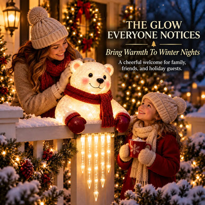 🐻🎄 Winter Light Cute Bear Icicle Light
