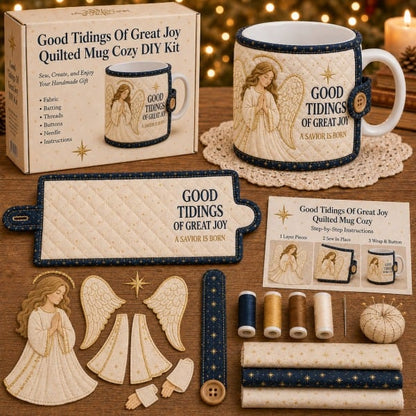 ⏳ Last Day 49% OFF – ✝️ Beginner-Friendly Christmas Faith Mug Cozy Sewing Kit💕
