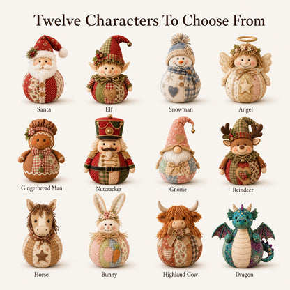 🔥Last Day 49% OFF - 🎄🎅Patchwork Fabric Doll DIY Kit | ✨Create a Cozy Handmade Character for Every Season!