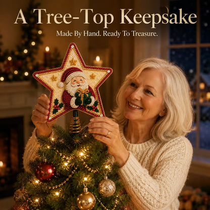 🔥Last Day 49% OFF - 🎄🎅Pearl Diamond Art Christmas Tree Topper Kit