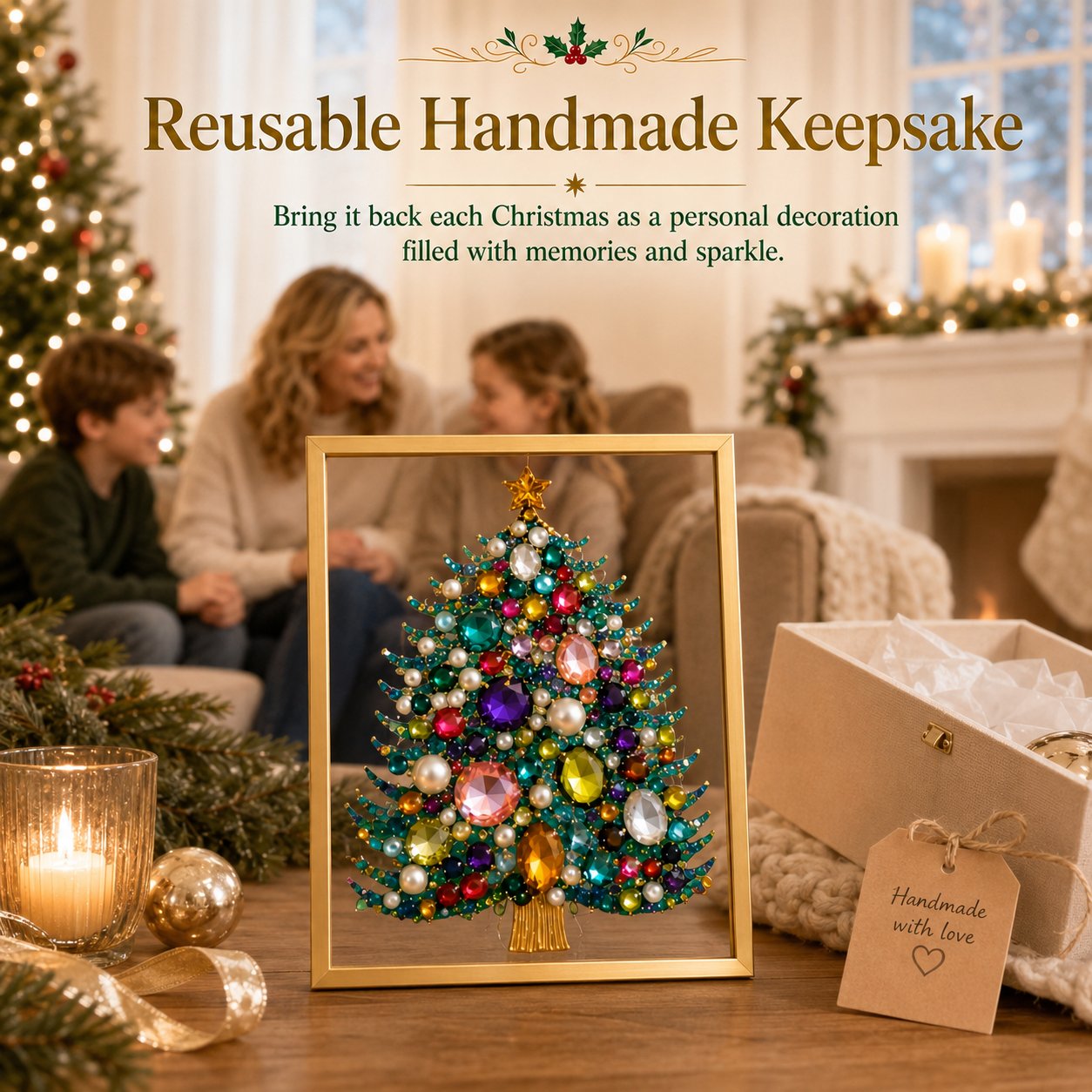 🔥 LAST DAY 49% OFF – 🎄 DIY Jeweled Christmas Tree Art Kit 💎✨