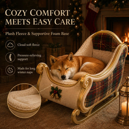 🎄 Christmas Dog Beds – Cozy Festive Sleigh & Holiday Pet Beds