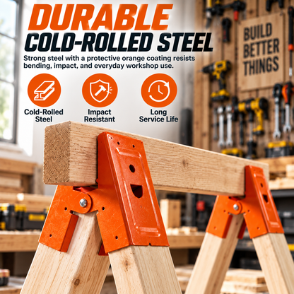 🛠️Heavy Duty Sawhorse Brackets with Clamp