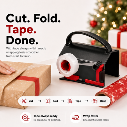 🎁 2-in-1 Wrapping Cutter & Tape Dispenser