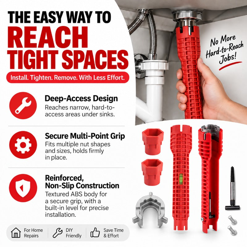 🎃Halloween Deal 50% OFF! 🔧8 in 1 Multifunctional Sink Wrench