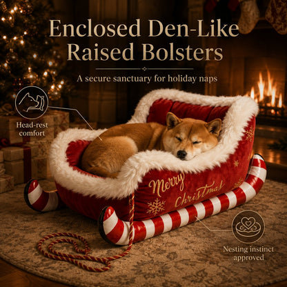 🎄 Christmas Dog Beds – Cozy Festive Sleigh & Holiday Pet Beds