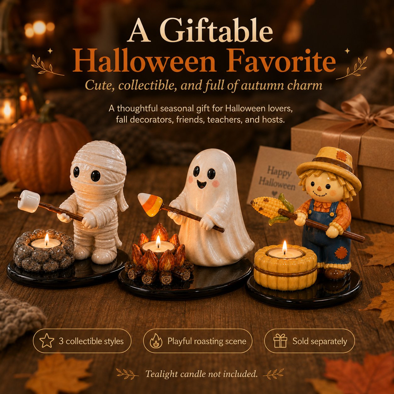 🔥LAST DAY 42% OFF💥Halloween Campfire Tealight Holder