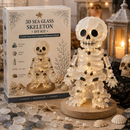 🔥😍 Last Day 49% OFF – 🎃 Beginner-Friendly DIY Lighted Sea Glass Halloween Character Kit Collection💕