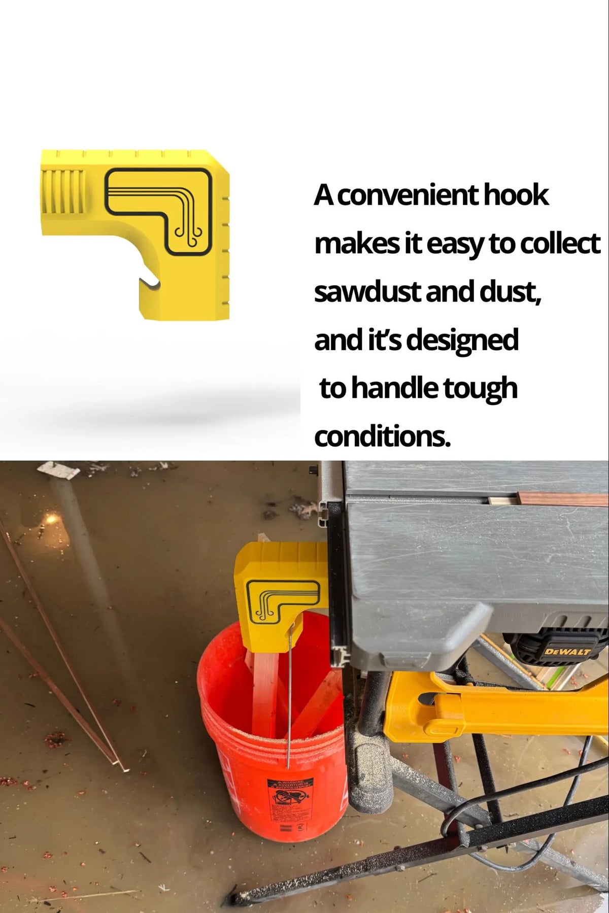 Table Saw Dust Collection Adapter 🛠️ – Fits DeWALT DW745 & DWE7485