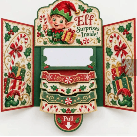 ⏰LAST DAY 50% OFF - 2026 New 🎅💳 (4PCS）Waterfall Christmas Gift Card Booklet ✨