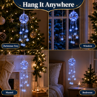 Winter Magic Snowflake Cascad – LED Hanging Christmas Ornament❄️