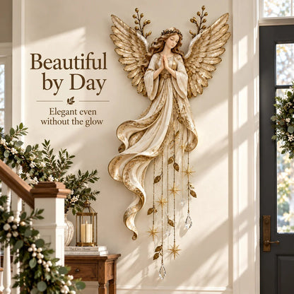✨Last Day 49% OFF✨Guardian Angel Starfall LELUMP™ – Lighted Faith & Blessing Christmas Wall Decor✨