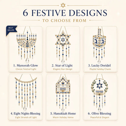 🕎 DIY Hanukkah Beaded Suncatcher Kit Create Your Own Festival of Lights Window Décor