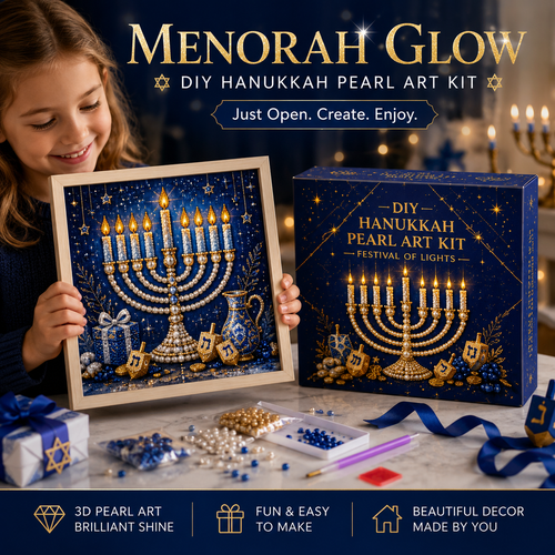 👍👍HOT SALE 50% OFF - DIY Hanukkah Pearl Art Kit🎁