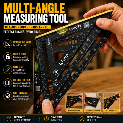 📐  Multi-Angle Measuring Tool – Foldable Ruler for Accurate Measurements, Carpentry & DIY Projects