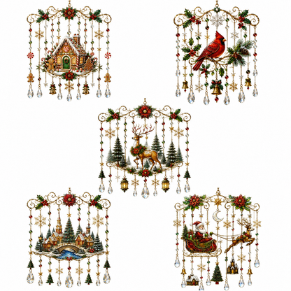 🔥Last Day 49% OFF - Handmade Christmas Stained Glass Window Hanging