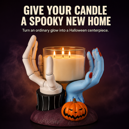 🎃 Spooky Hands Candle Holder – Cute & Creepy Halloween Tabletop Decor