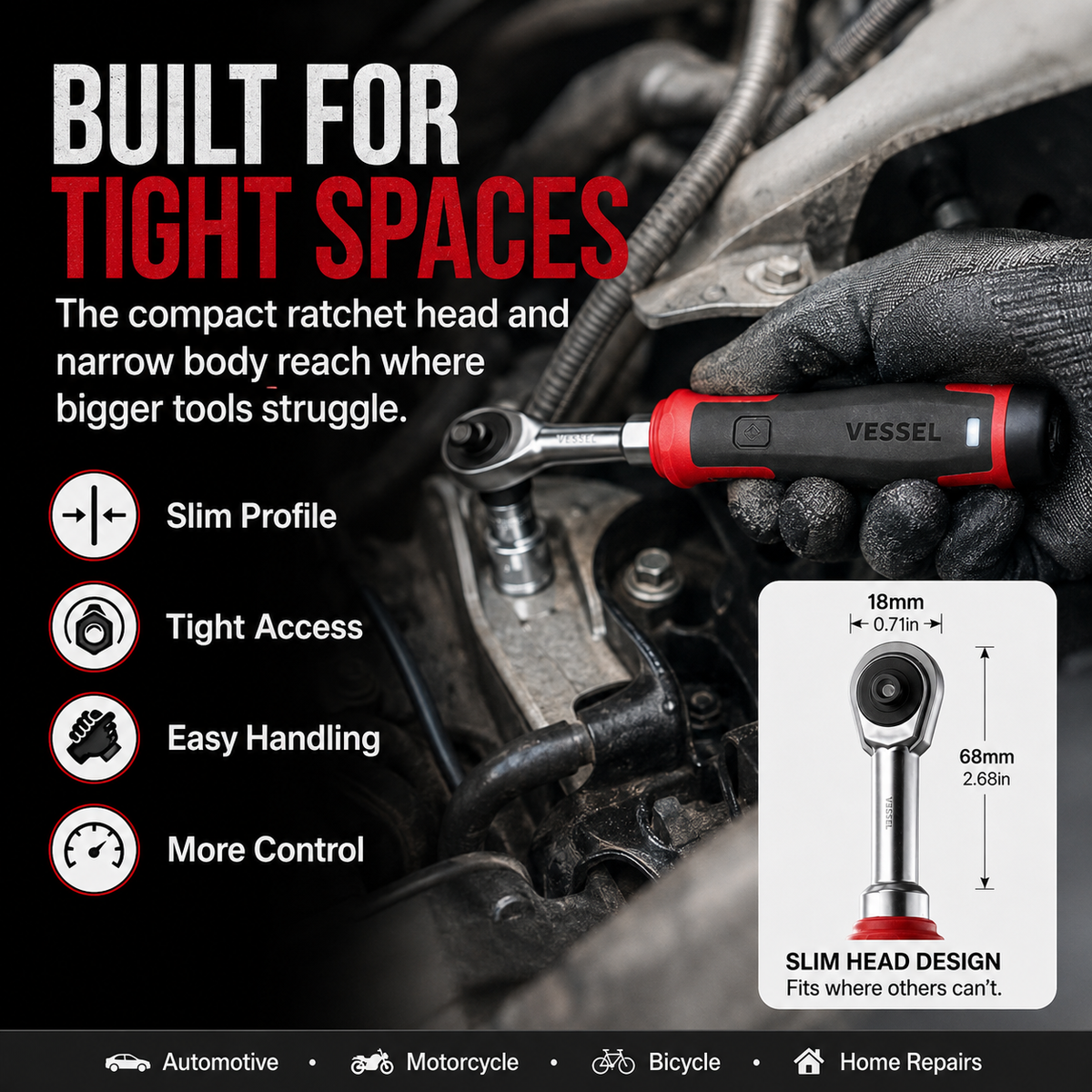 Cordless Electric Slim Ratchet Set | 400 RPM 31-Bit Tool Kit