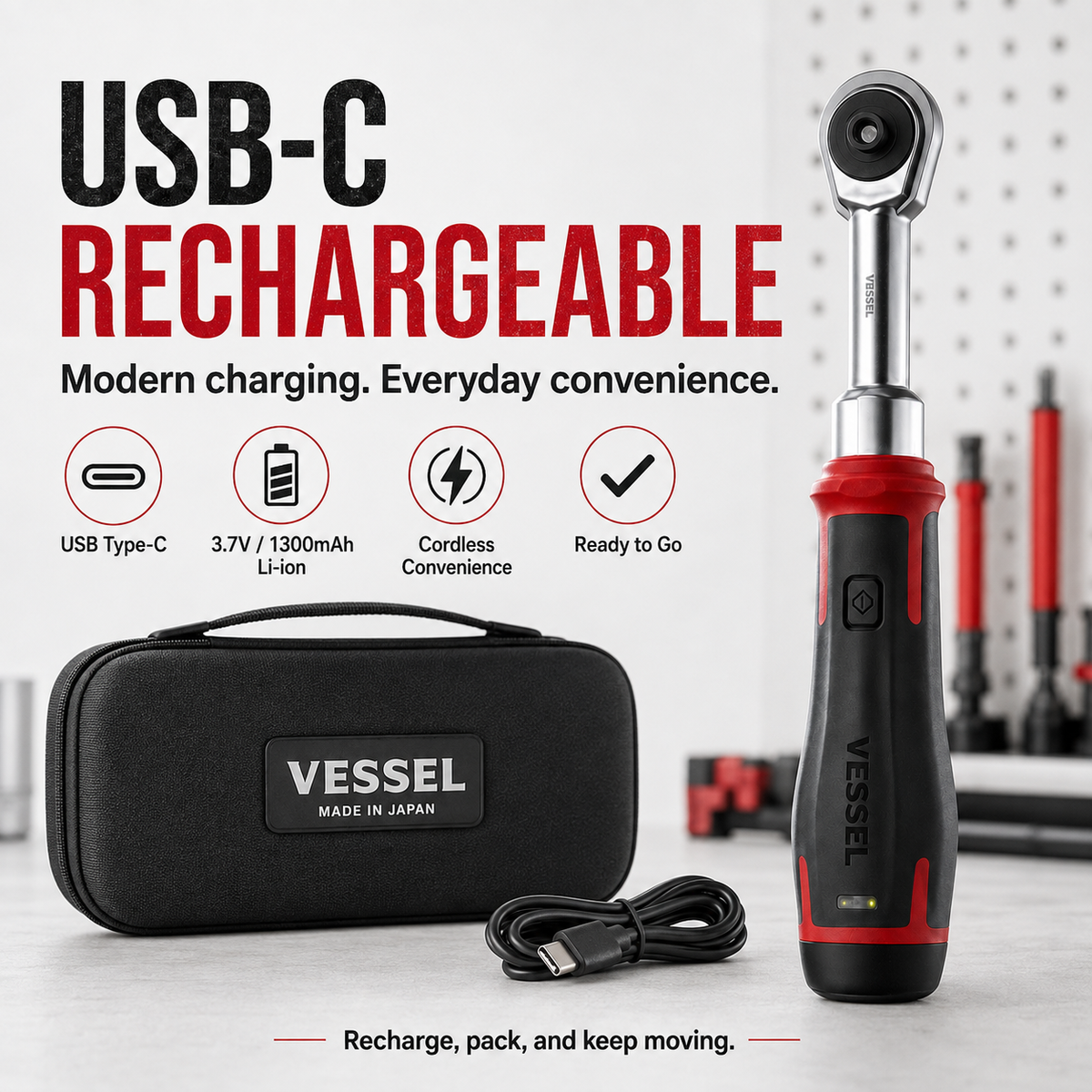 Cordless Electric Slim Ratchet Set | 400 RPM 31-Bit Tool Kit