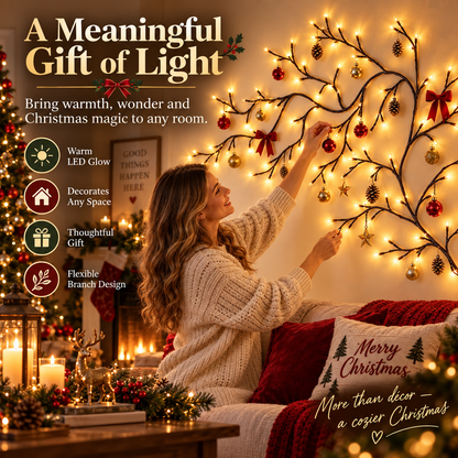 ✨ Flexible LED Branch Lights | Remote-Controlled Holiday Wall Decor(📦Buy 2 Free Shipping)🎁
