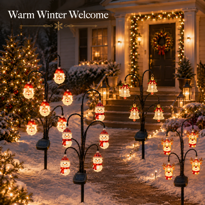 🎄 Christmas Solar Tree Stake Lights | 5 Styles Outdoor Yard Decor