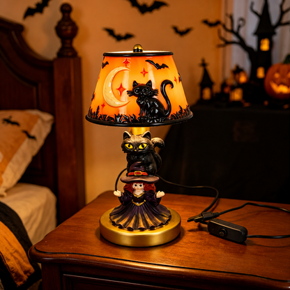 👻Halloween Skeleton Stained-Glass-Style Table Lamp